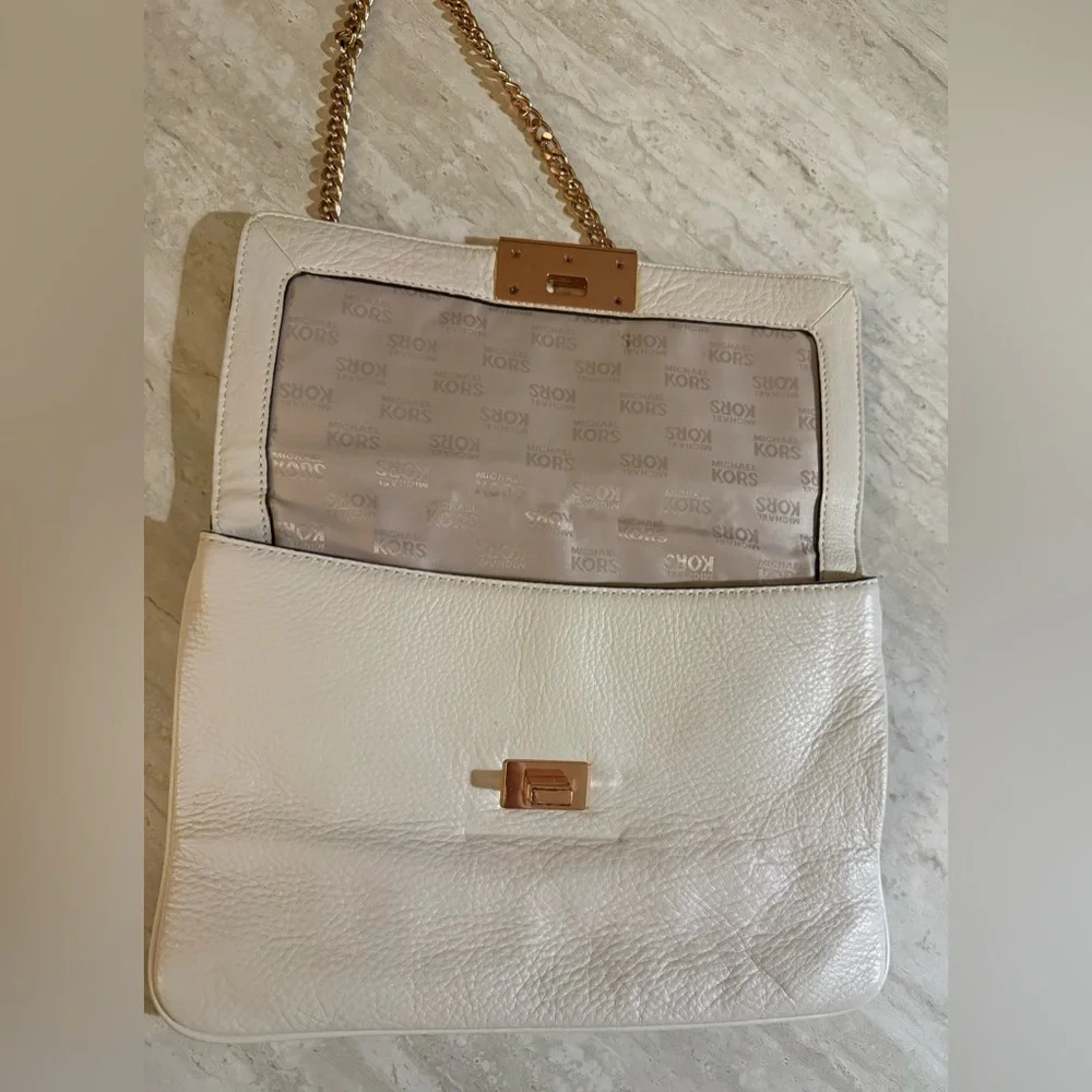 Michael Kors Cream Clutch